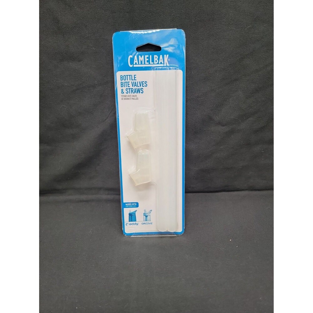 New CamelBak Bottle Bite Valves And Straws Clear 2 Valves 2 Straws Eddy & Groove